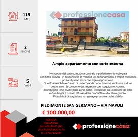 Appartamento con 3 camere e corte in centro