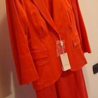 Cannella tailleur elegante arancione cotone