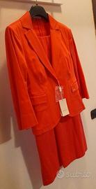 Cannella tailleur elegante arancione cotone