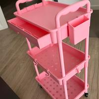 Carrello portaoggetti a 3 livelli con cassetto