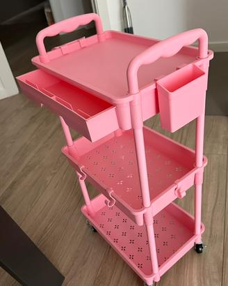 Carrello portaoggetti a 3 livelli con cassetto