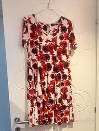 Abitocorto bianco rosso Max Mara