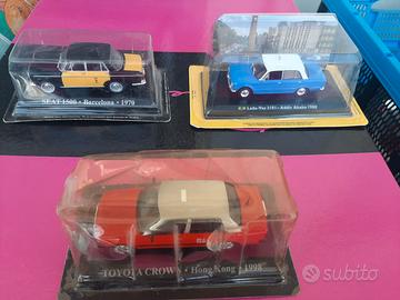n.3 modellini auto taxi 1/43