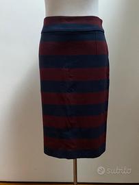 Gonna in maglia Max Mara blu borgogna taglia M