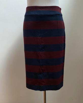 Gonna in maglia Max Mara blu borgogna taglia M