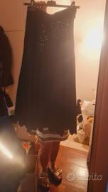 gonna in pizzo lunga con fondo smerlato 