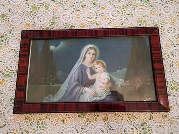 quadro rettangolare  della Madonna  con gesu