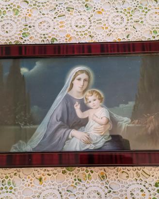 quadro rettangolare  della Madonna  con gesu