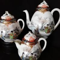 Antico set the giapponese collezione dipinto mano