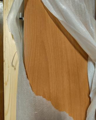 Porta legno tamburato, effetto legno noce biondo