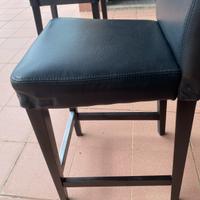 Coppia Sgabelli IKEA HENRIKSDAL Pelle Nera