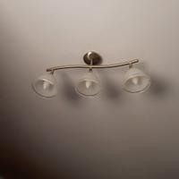 Plafoniera a 3 luci vetro satinato