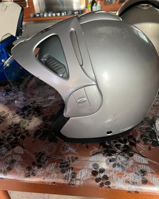 Casco moto usato Nolan color argento