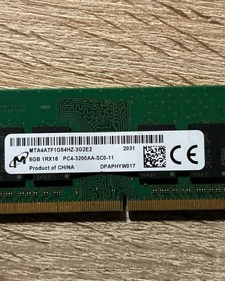 RAM Micron 8 GB - PC4 - DDR4 - 3200 MHz - (RAM30)