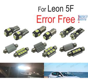 KIT 13 LAMPADE LED INTERNE PER SEAT LEON MK3 5F 5F