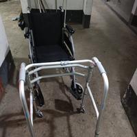 Sedia a rotelle + carrozzina