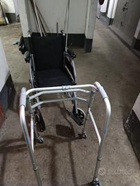 Sedia a rotelle + carrozzina