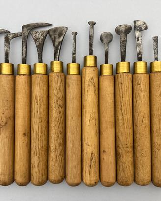 Attrezzi vintage per intaglio del legno: scalpelli