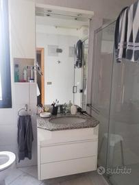 specchi per bagno con pensile a colonnina