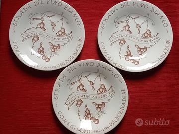 3 piatti "10 anni strada del Prosecco" Pagnossin
