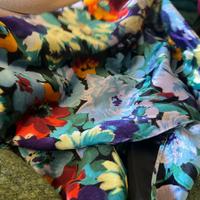 scialle kenzo in velluto di seta  fiori