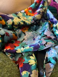 scialle kenzo in velluto di seta  fiori