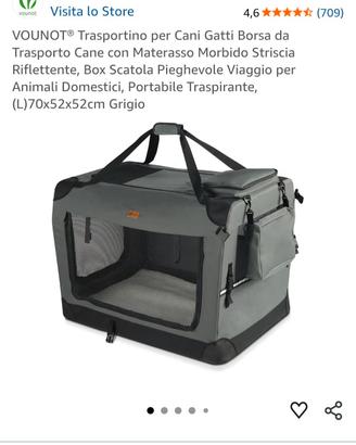 trasportino richiudibile cani
