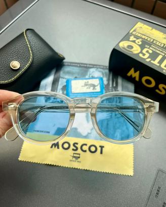 Moscot Lemtosh 49 Trasparente Blu Nuovi
