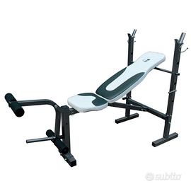 Panca piana leg curl + 47.5kg manubri e bilanciere