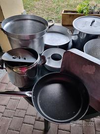 Servizio pentole industriali in alluminio 