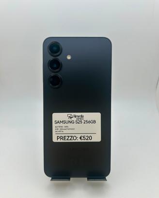 Samsung S25 256GB nero usato garanzia 