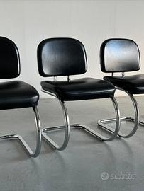 Set di 6 sedie in pelle 