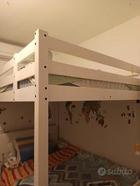 Letto soppalco mod Ikea stora + materasso