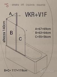 Pareti vasca "Megius" in vetro 