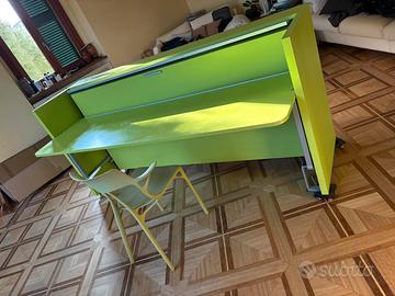 Scrivania divano letto verde