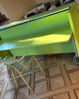 Scrivania divano letto verde