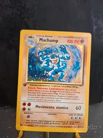 Carta Pokemon Machamp Holo  1ª Edizione Set Base