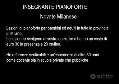 Insegnante pianoforte Novate Milanese