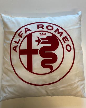 Cuscino stampa Alfa Romeo Bianco