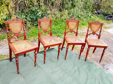 4 Sedie viennesi antiche