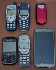 Lotto 6 telefoni cellulari x collezione o ricambi