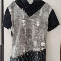 T-Shirt Uomo M - Collo Alto Bottoni Zip