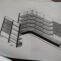 Scaffalatura in metallo da negozio