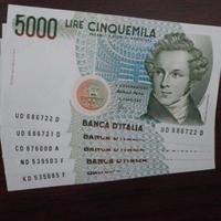 Lotto Banconote 5000 Lire Bellini FDS