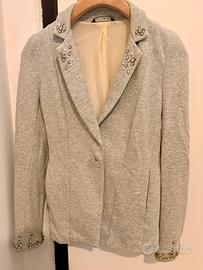 Blazer LIU JO Grigio con Strass e Perline - NUOVO