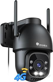 Ctronics 2.5K 4G LTE Telecamera da Esterno con SIM