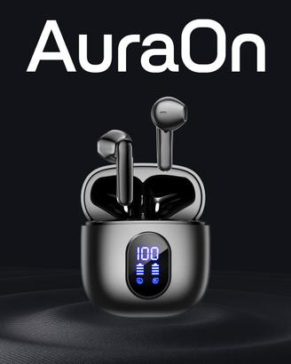 Auricolari wireless AuraOn I52 (Neri) Mai usate