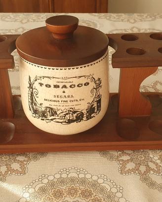 Vaso portatabacco e  portapipe Savinelli 