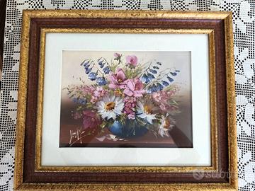 Vaso di fiori - Dipinto di Lina Rossi