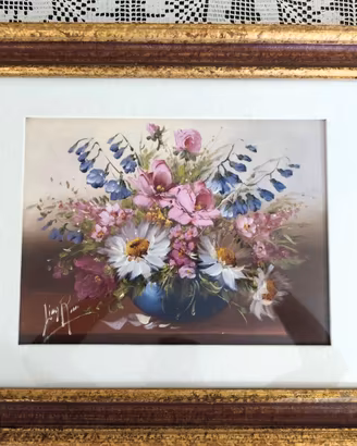 Vaso di fiori - Dipinto di Lina Rossi